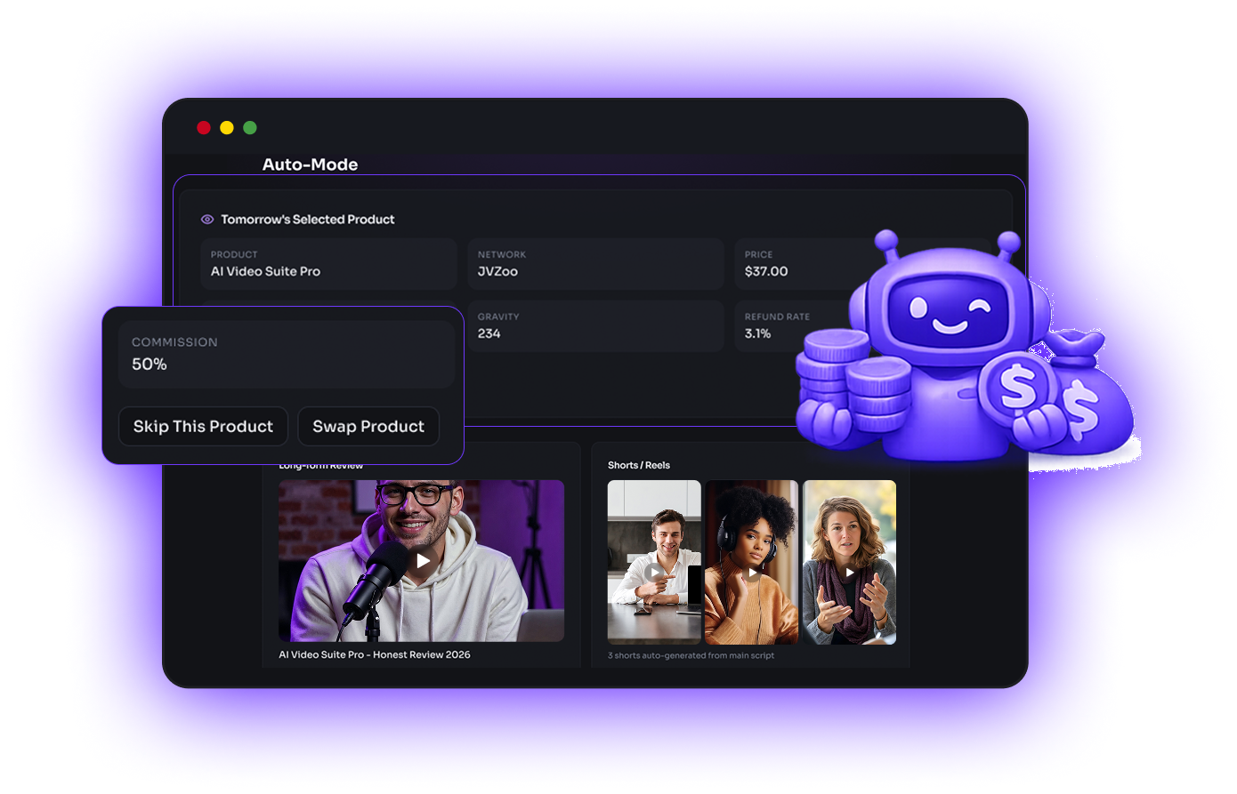 SuperAffiliatesAI Auto-Mode Dashboard
