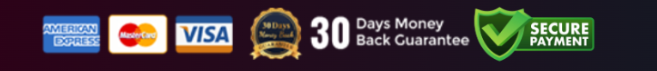 Trust badges - secure payment and money-back guarantee